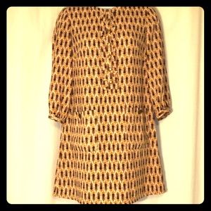 H&M ruffled retro shift dress